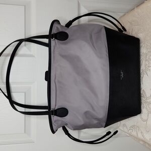 Radley London Dane Park medium tote open top nylon gray and black